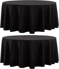 Round Tablecloth 120 Inch 10 Pack White Tablecloths Washable Decorative Linen Polyester Table Clothes Cover for Dining Table Banquets Buffet Parties and Wedding