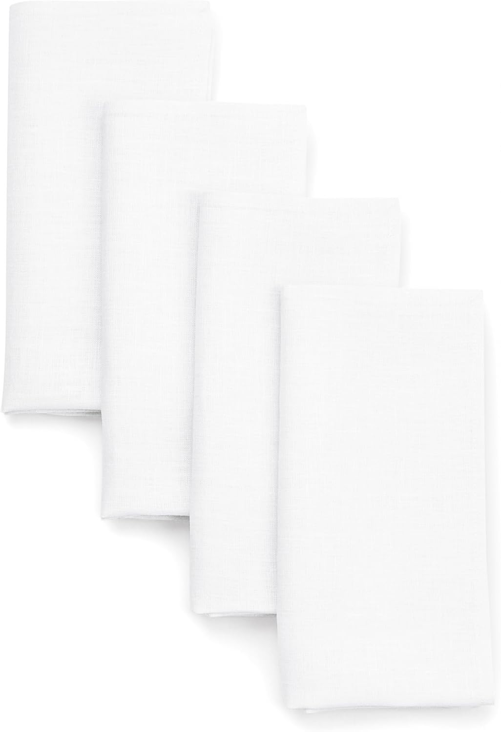 D'Moksha Homes Natural Linen Napkins 18 x 18 Inch - 100% Pure Linen Cloth Washable Dinner Napkins Set of 4 for Valentines, Spring, Easter