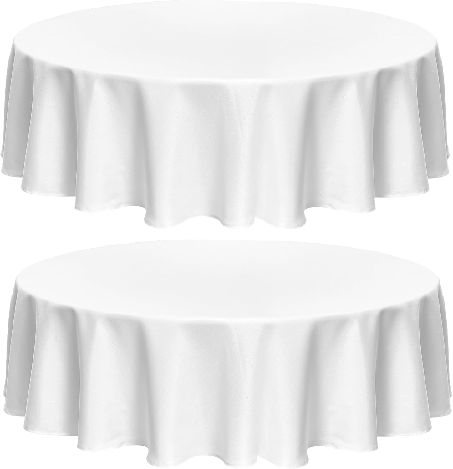 Fitable Nature Faux Linen Tablecloths Rectangle 60 x 84 Inch - 2 Pack Neutral Table Clothes for 4-6 Foot Tables, Wrinkle-Proof Faux Burlap Table Cover for Dining, Farmhouse, Outdoor Picnic, Camping