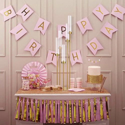 5 Arm Candelabra with Acrylic Lampshade Set of 4 Gold Candelabra for Wedding Table Birthday Party Home Decoration 39.4'' Candle Holder Fit LED Taper Candles