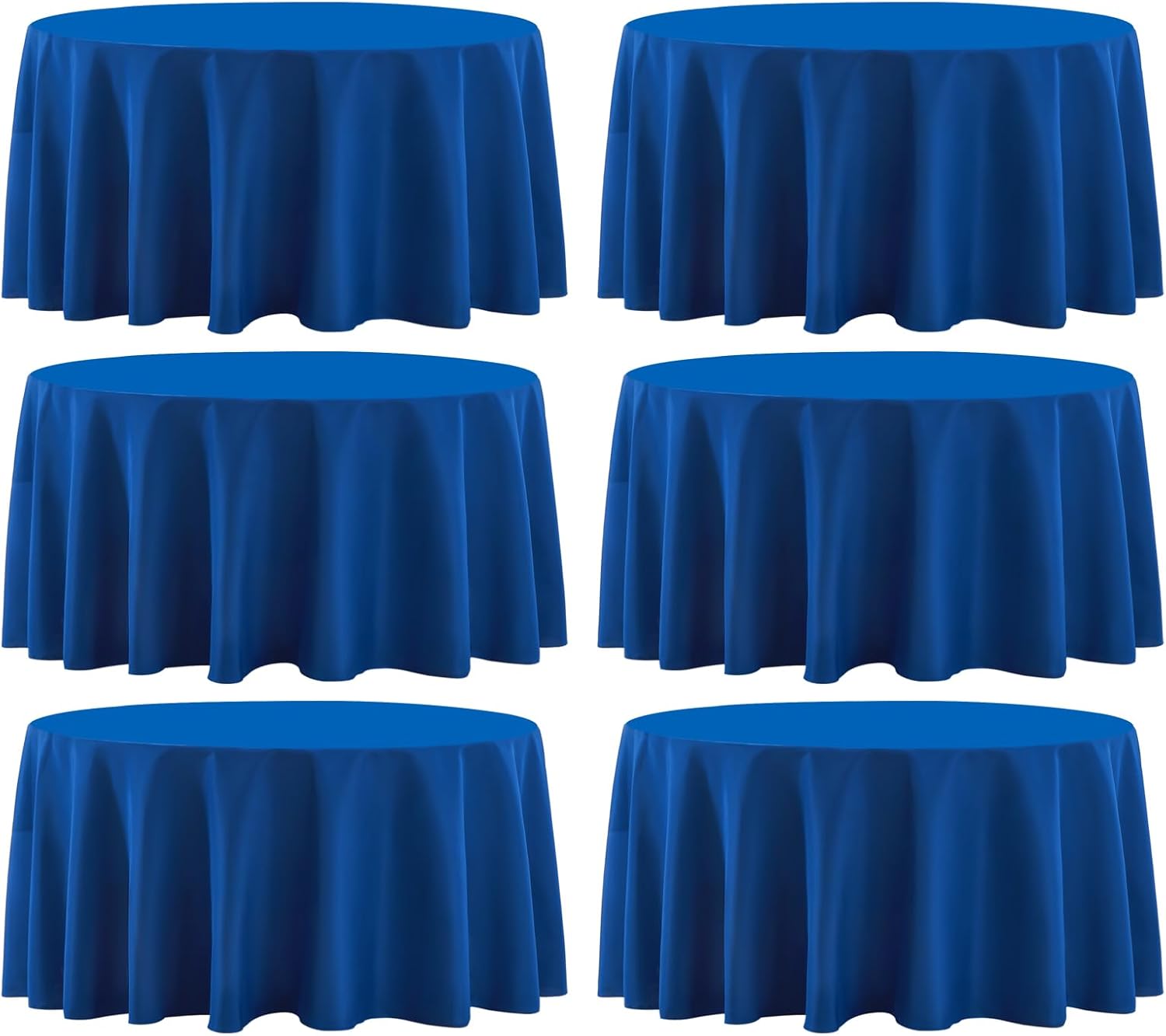 Round Tablecloth 120 Inch 10 Pack White Tablecloths Washable Decorative Linen Polyester Table Clothes Cover for Dining Table Banquets Buffet Parties and Wedding