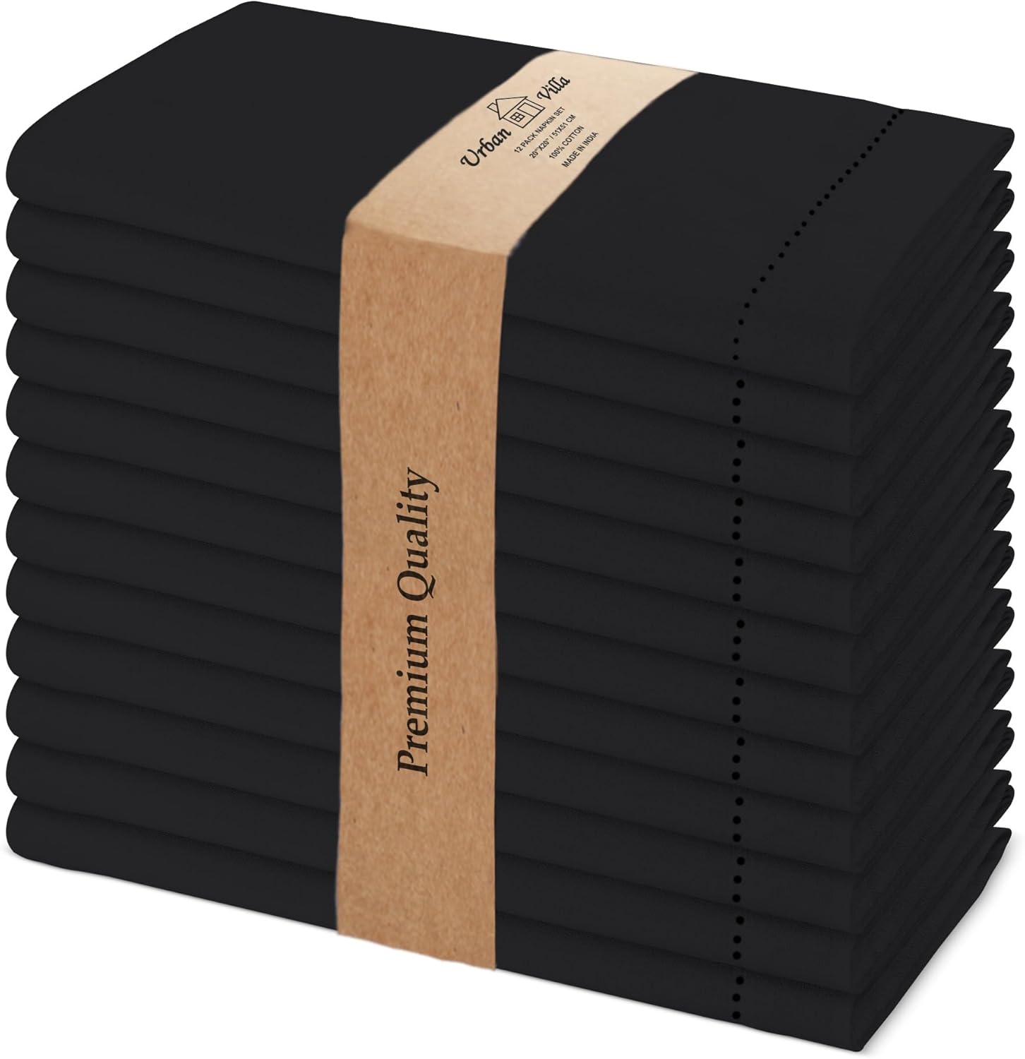 Urban Villa Cloth Napkins Set of 12(20x20)100% Cotton Dinner Napkins Cloth Washable Soft Durable Reusable Absorbent Napkins Ideal for Farmhouse Parties Hotel Lunch Restaurant Dinner Napkins-Tree Print