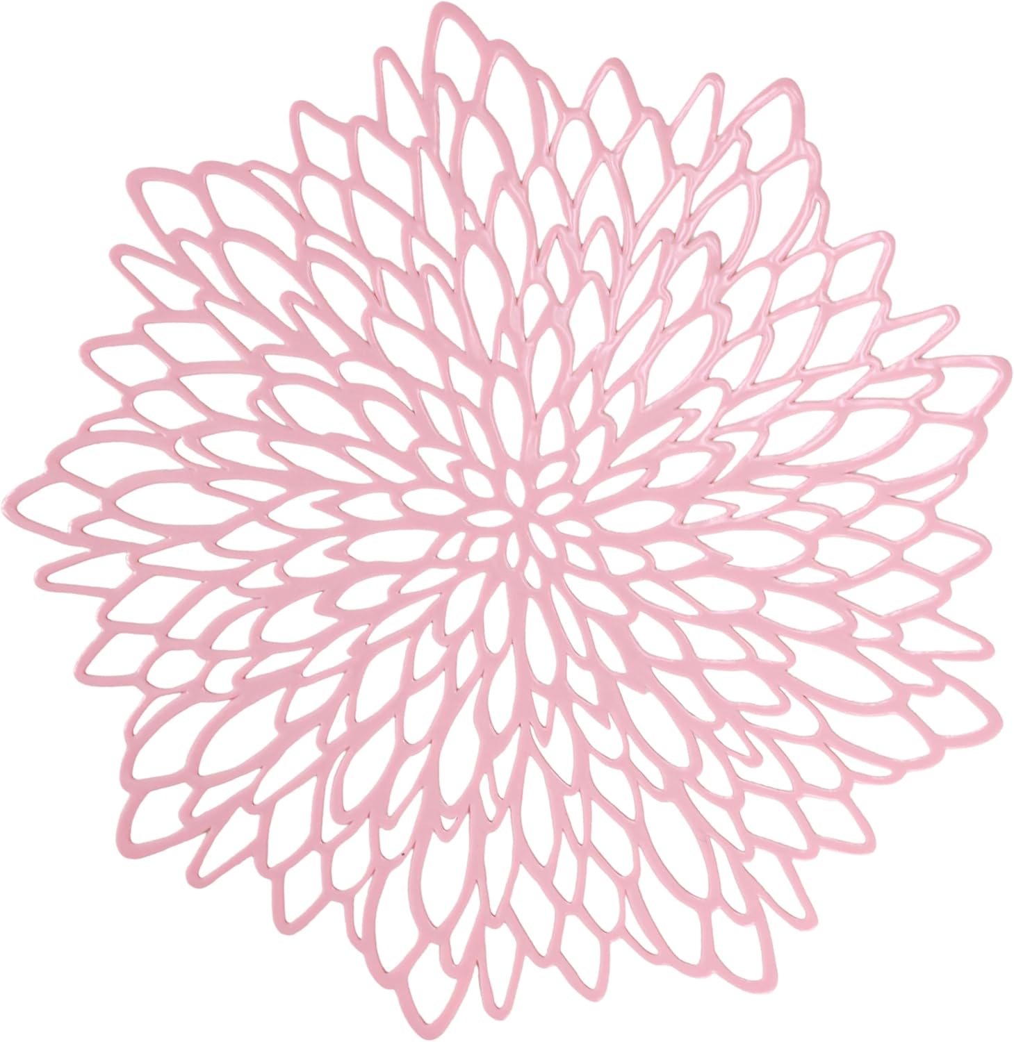 Snowkingdom Set of 12 Gold Metallic Placemats Laminated Vinyl Round Leaf Dinning Table Place Mats Bulk Decorative Halloween Thanksgiving Christmas Party Wedding Holiday Festival