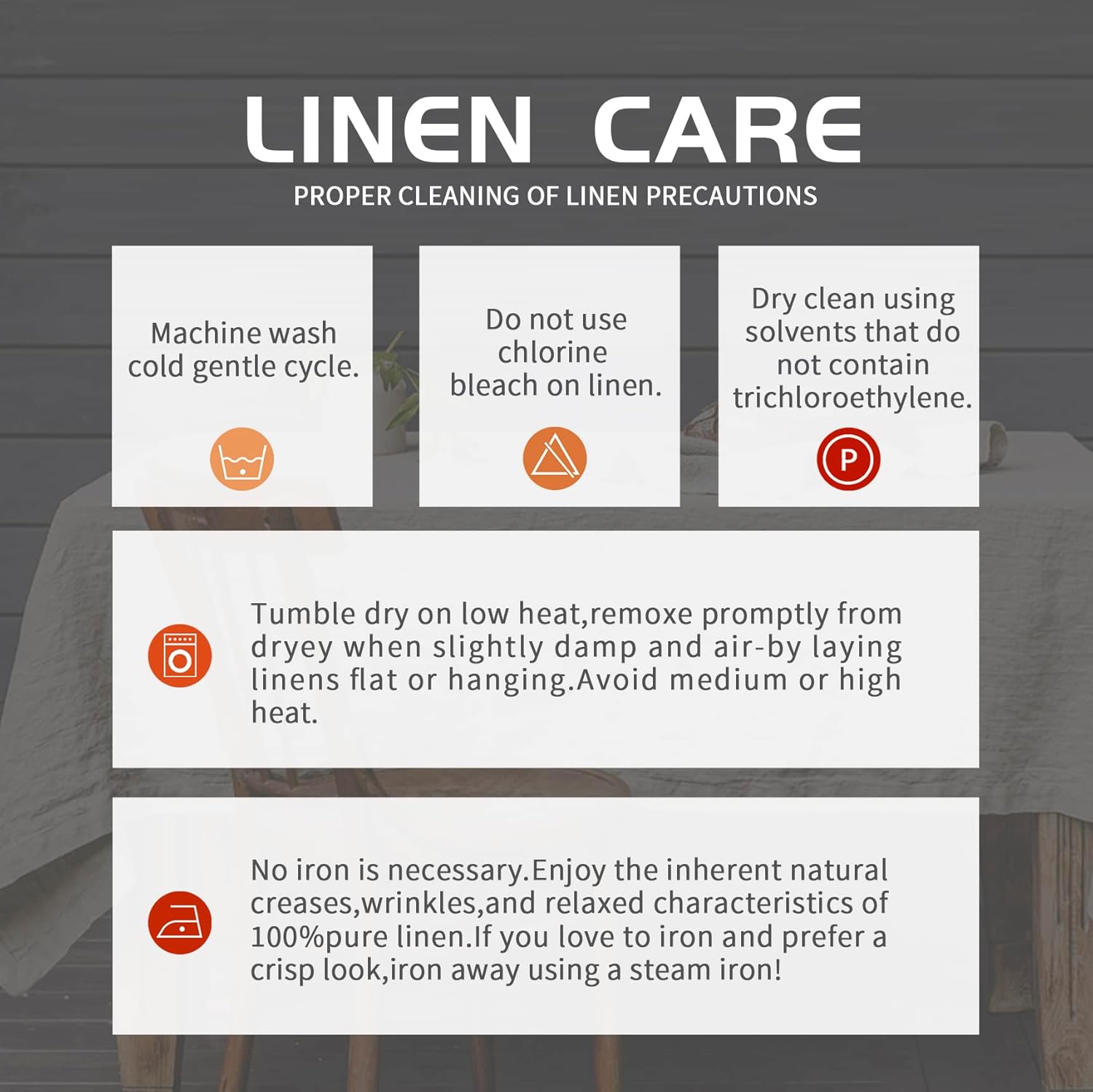 EVERLY 100% Pure Linen Rectangle Tablecloth 84Lx60W Inches for Dining,Weddings and Restaurants,Decorative Halloween,Thanksgiving,Christmas Table Cloth Machine Washable Tablecloths-Natural Linen