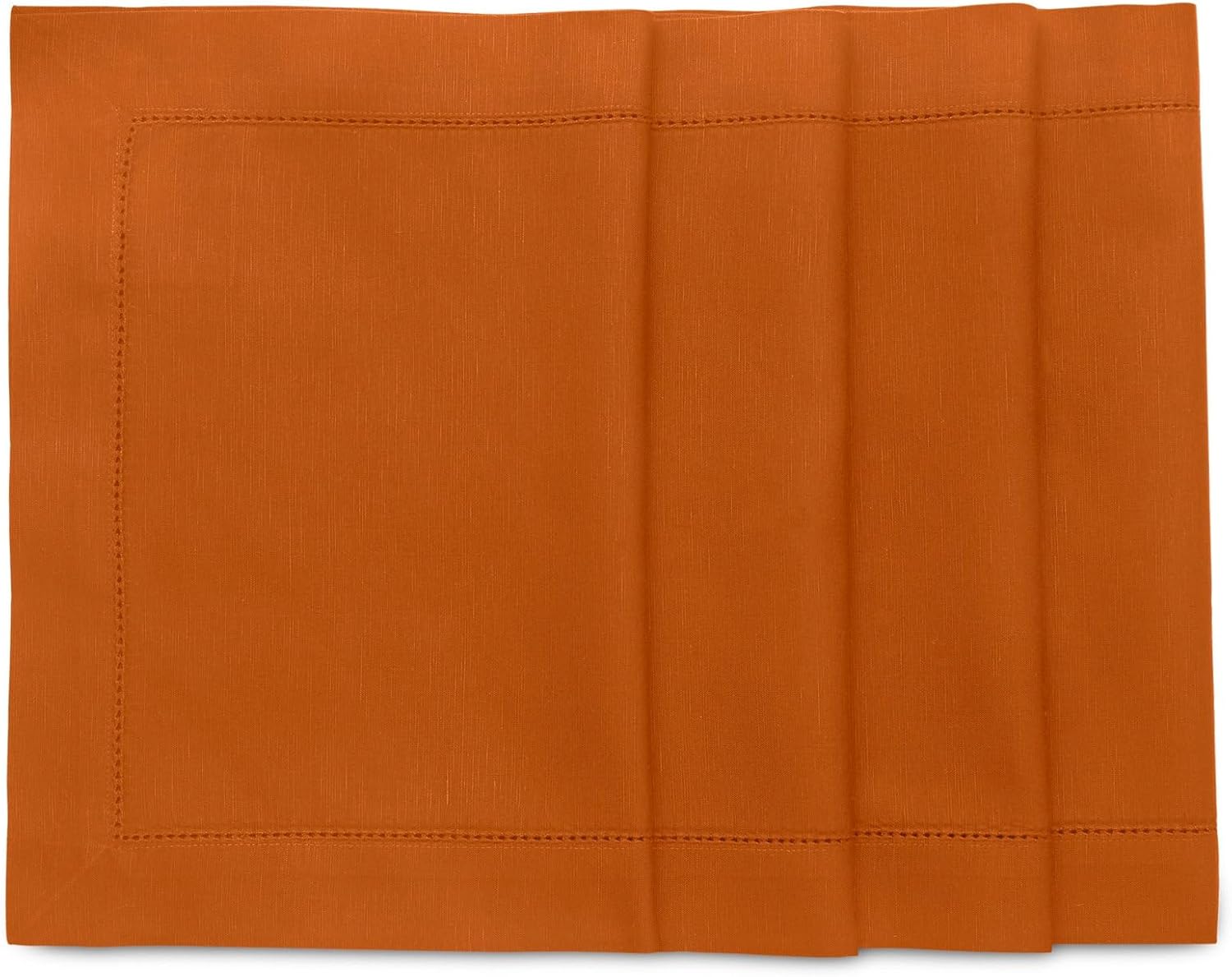 Solino Home White Napkins Set of 4 - Cotton Linen Hemstitch Dinner Napkins Cloth 20 x 20 Inch for Winter, Valentines, Spring, Easter - Handcrafted and Machine Washable