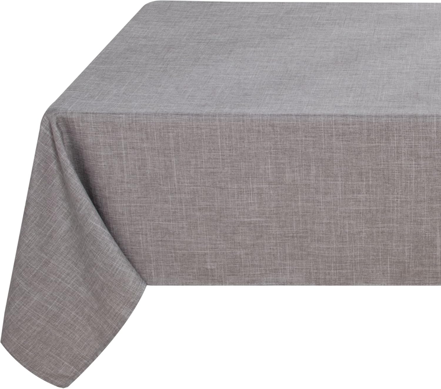 Fitable Nature Faux Linen Tablecloths Rectangle 60 x 84 Inch - 2 Pack Neutral Table Clothes for 4-6 Foot Tables, Wrinkle-Proof Faux Burlap Table Cover for Dining, Farmhouse, Outdoor Picnic, Camping