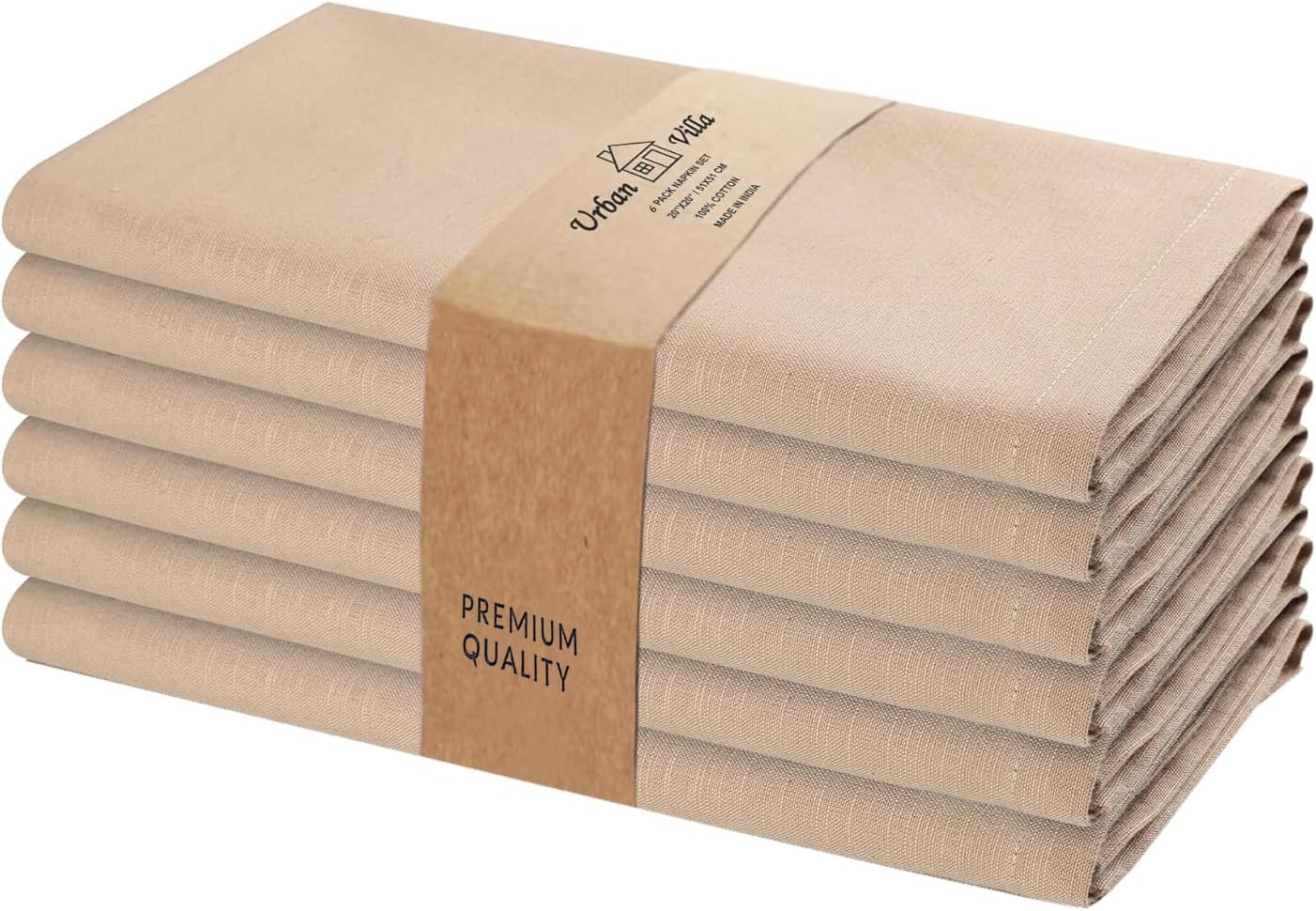 Urban Villa Cloth Napkins Set of 12 20x20 Inches 100% Cotton Napkins Cloth Washable Soft Durable Reusable Absorbent Table Dinner Napkins Cloth for Hotel Lunch Restaurant Weddings Parties-Multi Color