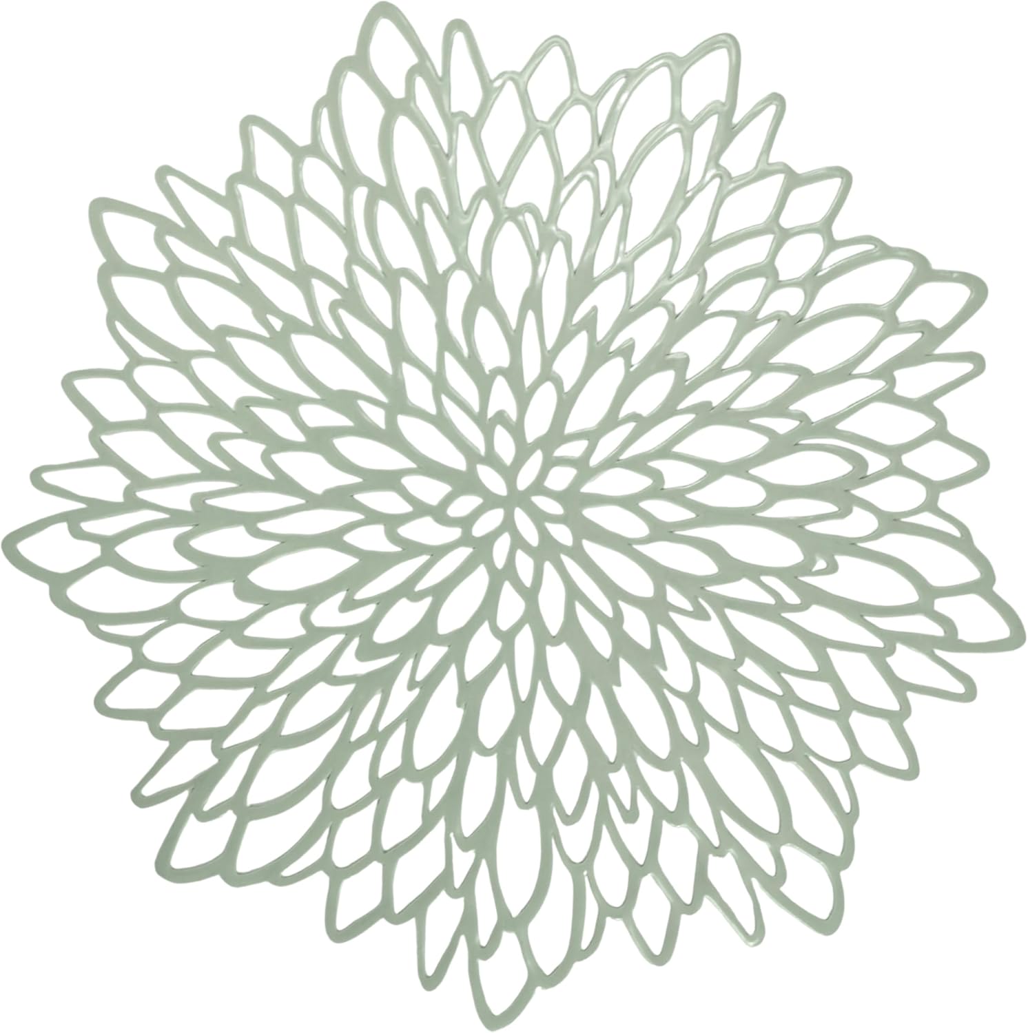 Snowkingdom Set of 12 Gold Metallic Placemats Laminated Vinyl Round Leaf Dinning Table Place Mats Bulk Decorative Halloween Thanksgiving Christmas Party Wedding Holiday Festival