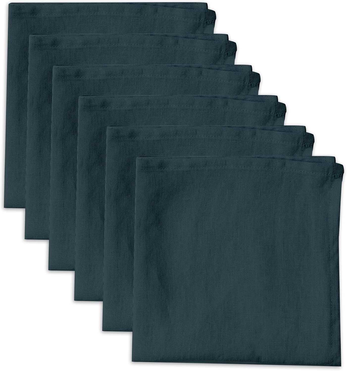 100% Pure Linen Napkins 18 x 18 Inch Natural - Set of 6 Pack Oversized Dinner Table Cloth Napkin, Washable for Home,Kitchen and Everyday Use