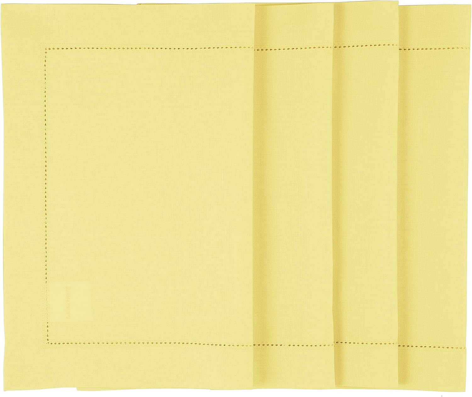 Solino Home White Napkins Set of 4 - Cotton Linen Hemstitch Dinner Napkins Cloth 20 x 20 Inch for Winter, Valentines, Spring, Easter - Handcrafted and Machine Washable