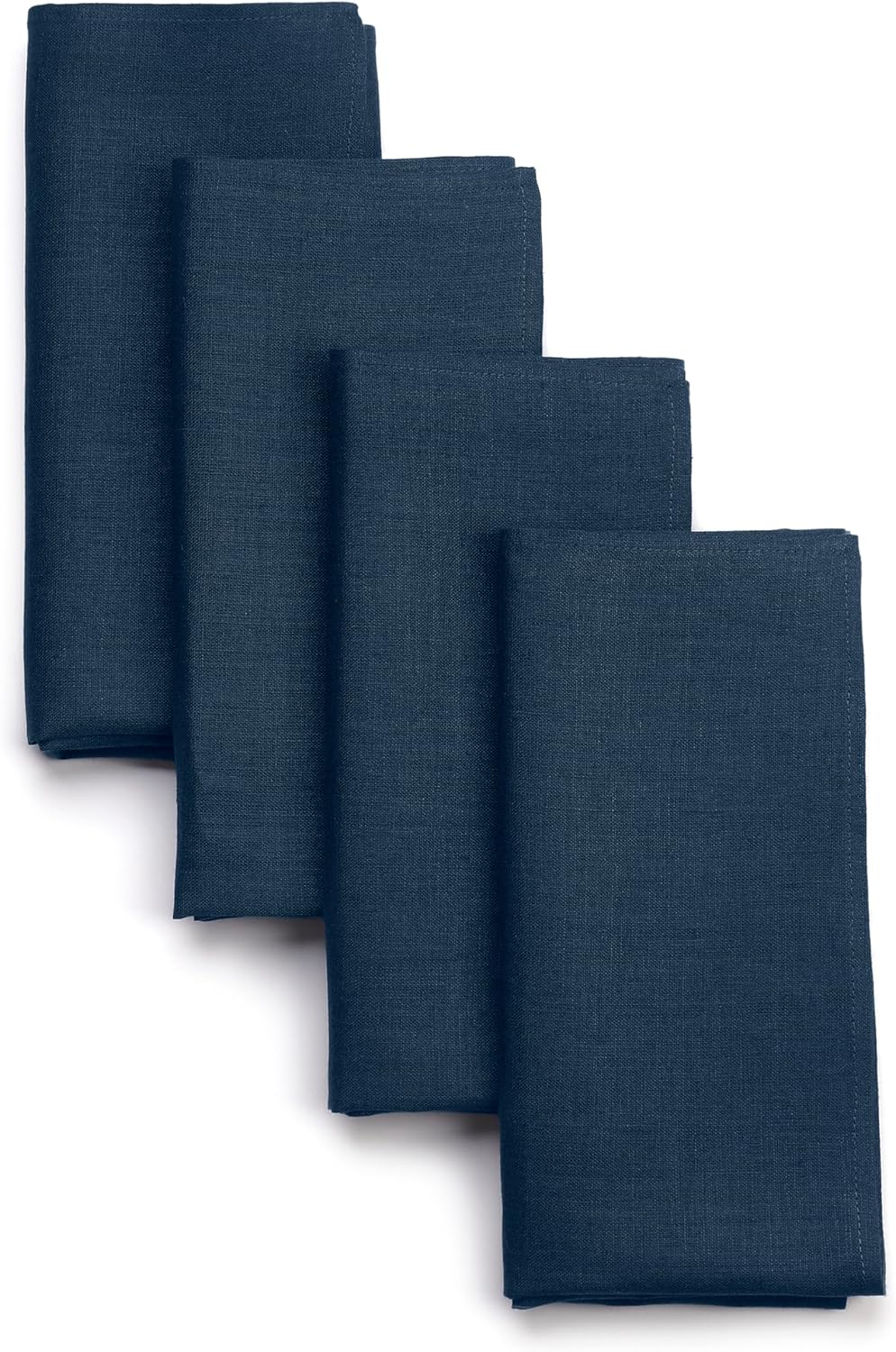 D'Moksha Homes Natural Linen Napkins 18 x 18 Inch - 100% Pure Linen Cloth Washable Dinner Napkins Set of 4 for Valentines, Spring, Easter