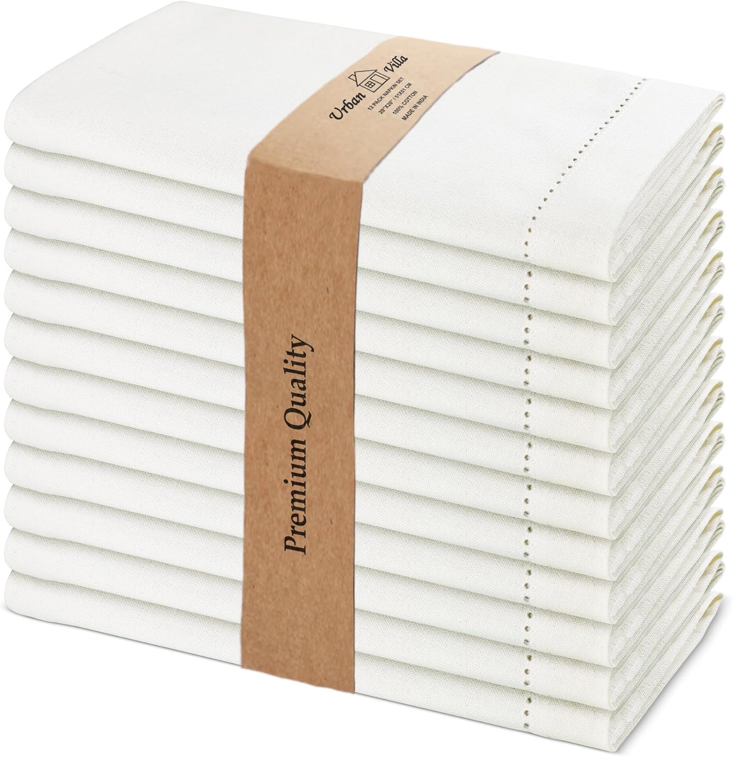 Urban Villa Cloth Napkins Set of 12(20x20)100% Cotton Dinner Napkins Cloth Washable Soft Durable Reusable Absorbent Napkins Ideal for Farmhouse Parties Hotel Lunch Restaurant Dinner Napkins-Tree Print