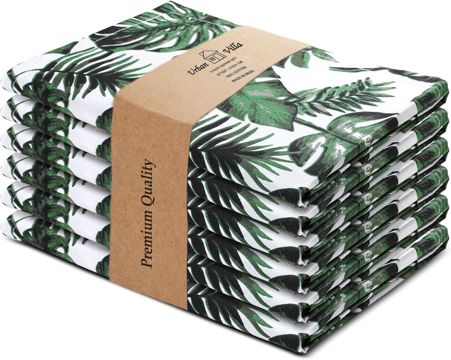 Urban Villa Cloth Napkins Set of 12 20x20 Inches 100% Cotton Napkins Cloth Washable Soft Durable Reusable Absorbent Table Dinner Napkins Cloth for Hotel Lunch Restaurant Weddings Parties-Multi Color