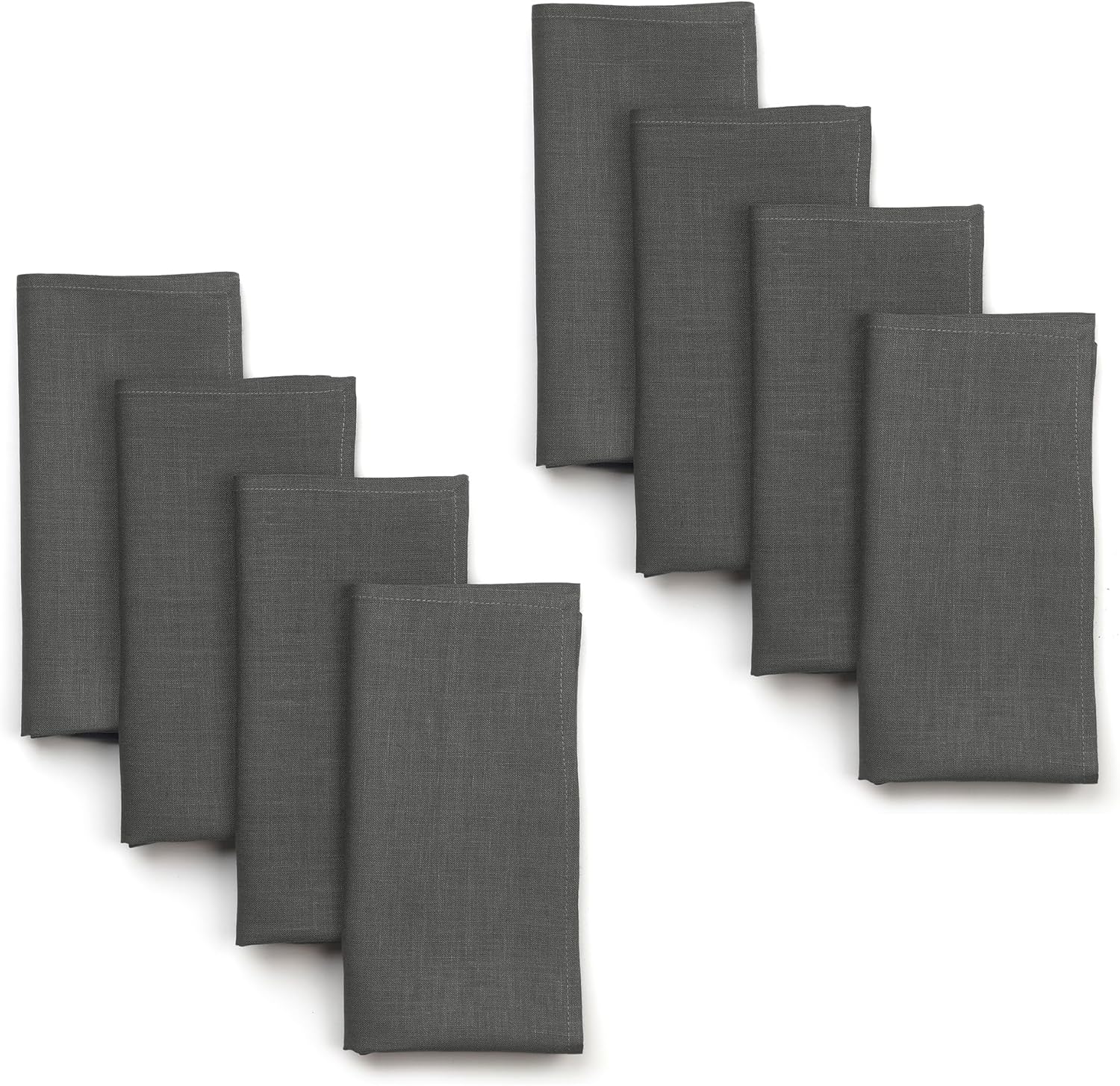 D'Moksha Homes Natural Linen Napkins 18 x 18 Inch - 100% Pure Linen Cloth Washable Dinner Napkins Set of 4 for Valentines, Spring, Easter