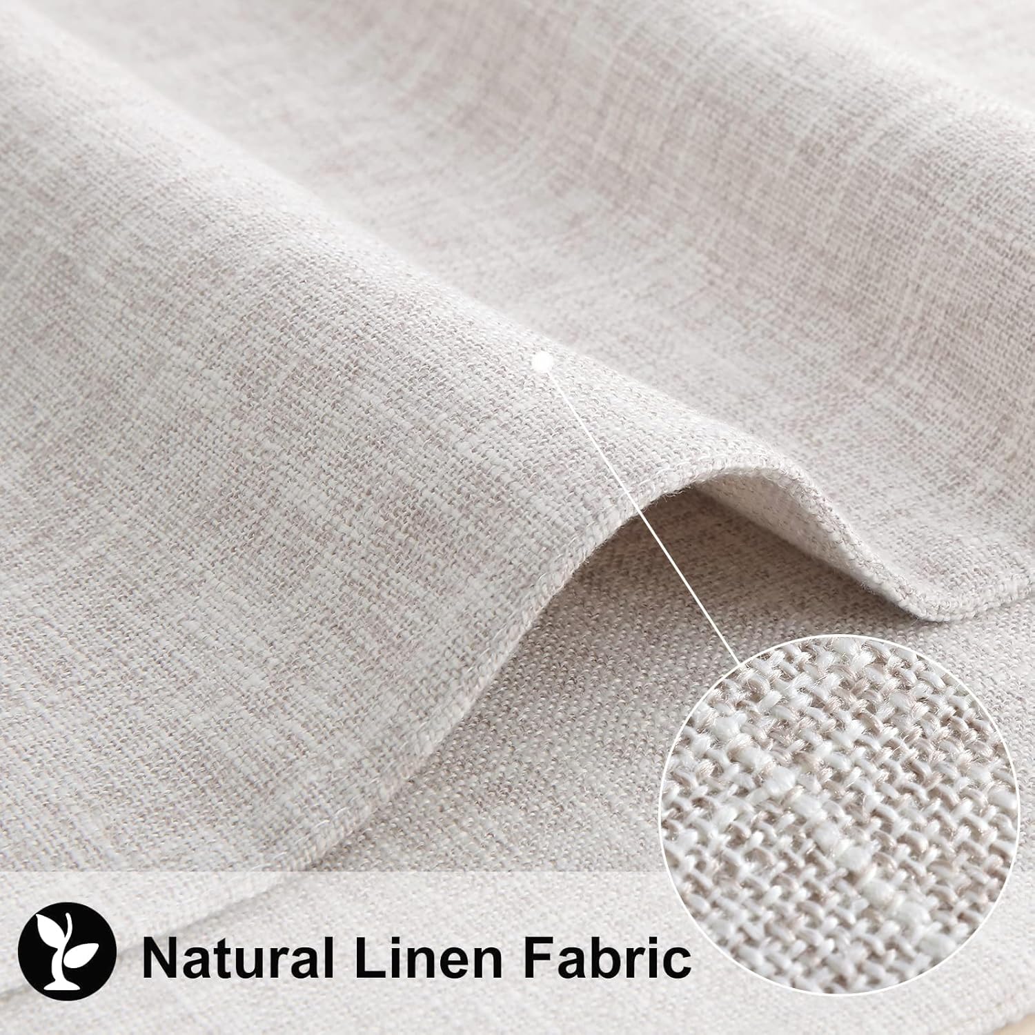 homing Cotton Linen Placemats Set of 6, Cloth Washable Farmhouse Dining Table Mats for Indoors & Outdoors, Easy to Clean, Neutral Beige, 13 x 19 Inch