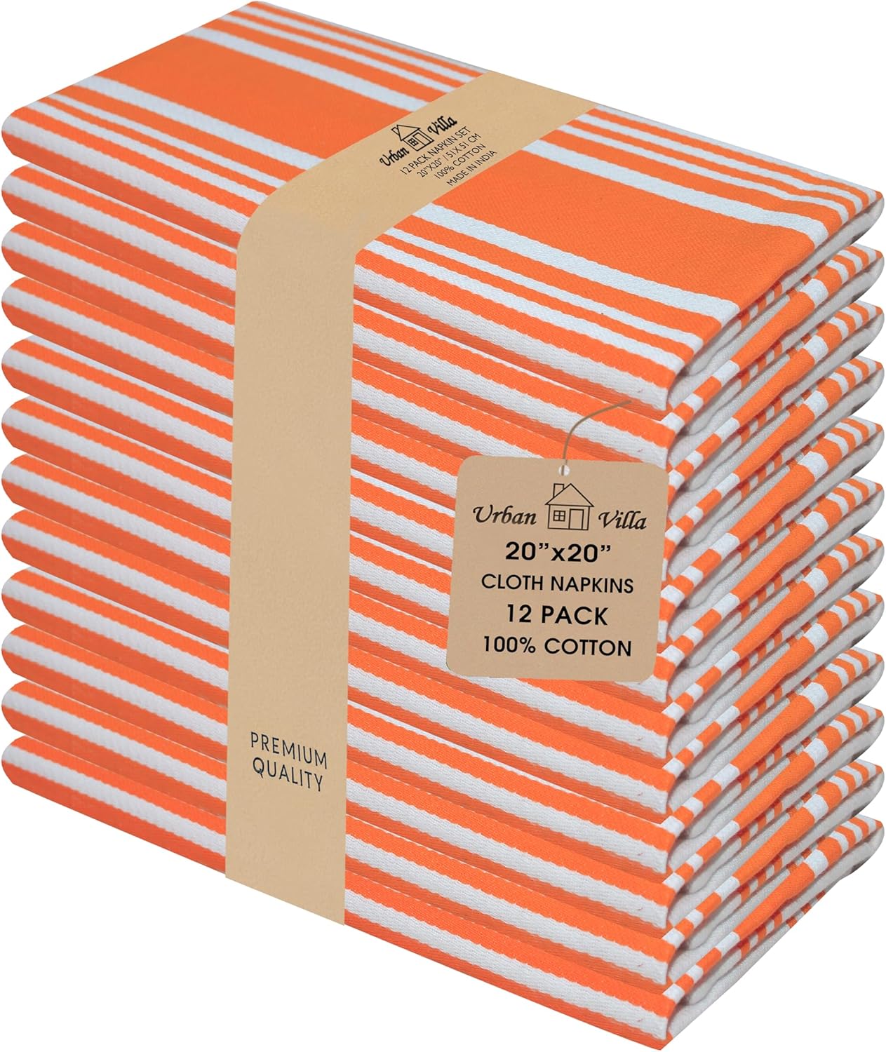 Urban Villa Cloth Napkins Set of 12(20x20)100% Cotton Dinner Napkins Cloth Washable Soft Durable Reusable Absorbent Napkins Ideal for Farmhouse Parties Hotel Lunch Restaurant Dinner Napkins-Tree Print