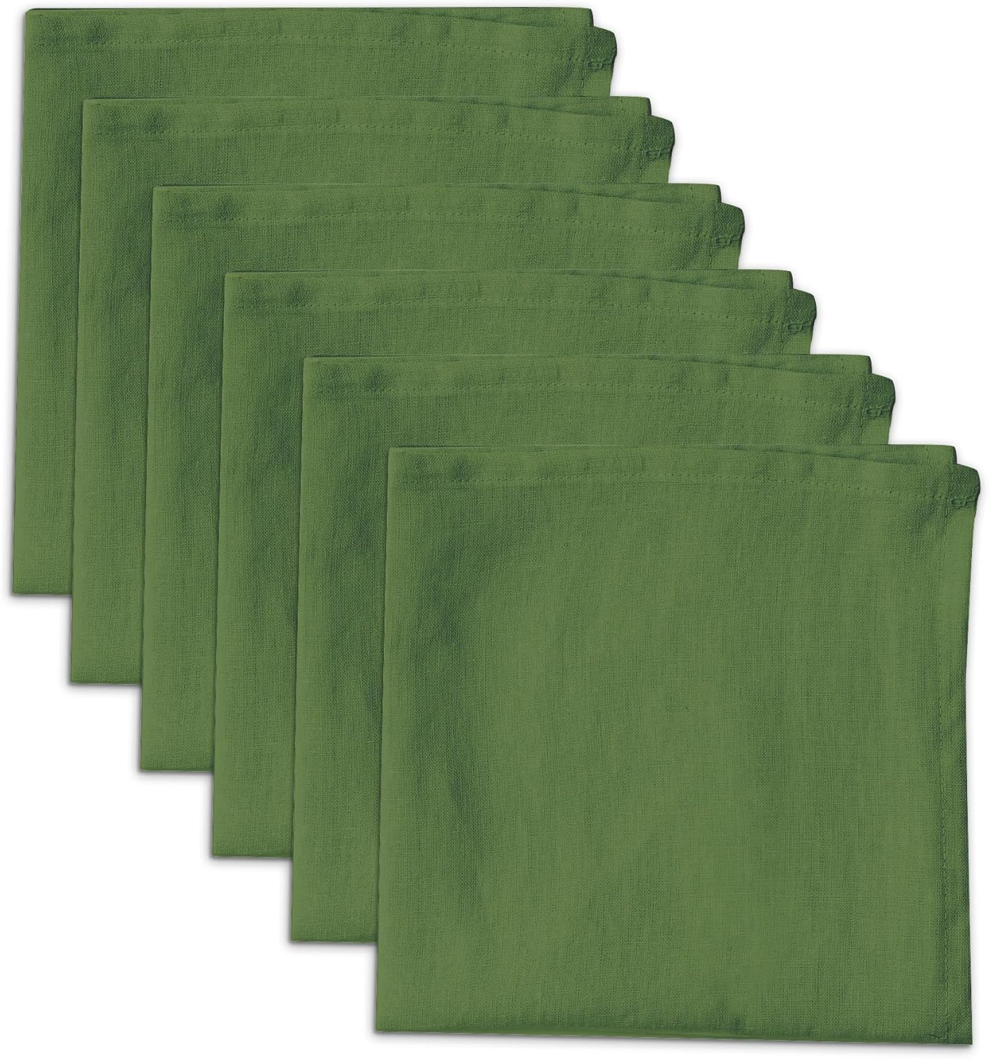 100% Pure Linen Napkins 18 x 18 Inch Natural - Set of 6 Pack Oversized Dinner Table Cloth Napkin, Washable for Home,Kitchen and Everyday Use