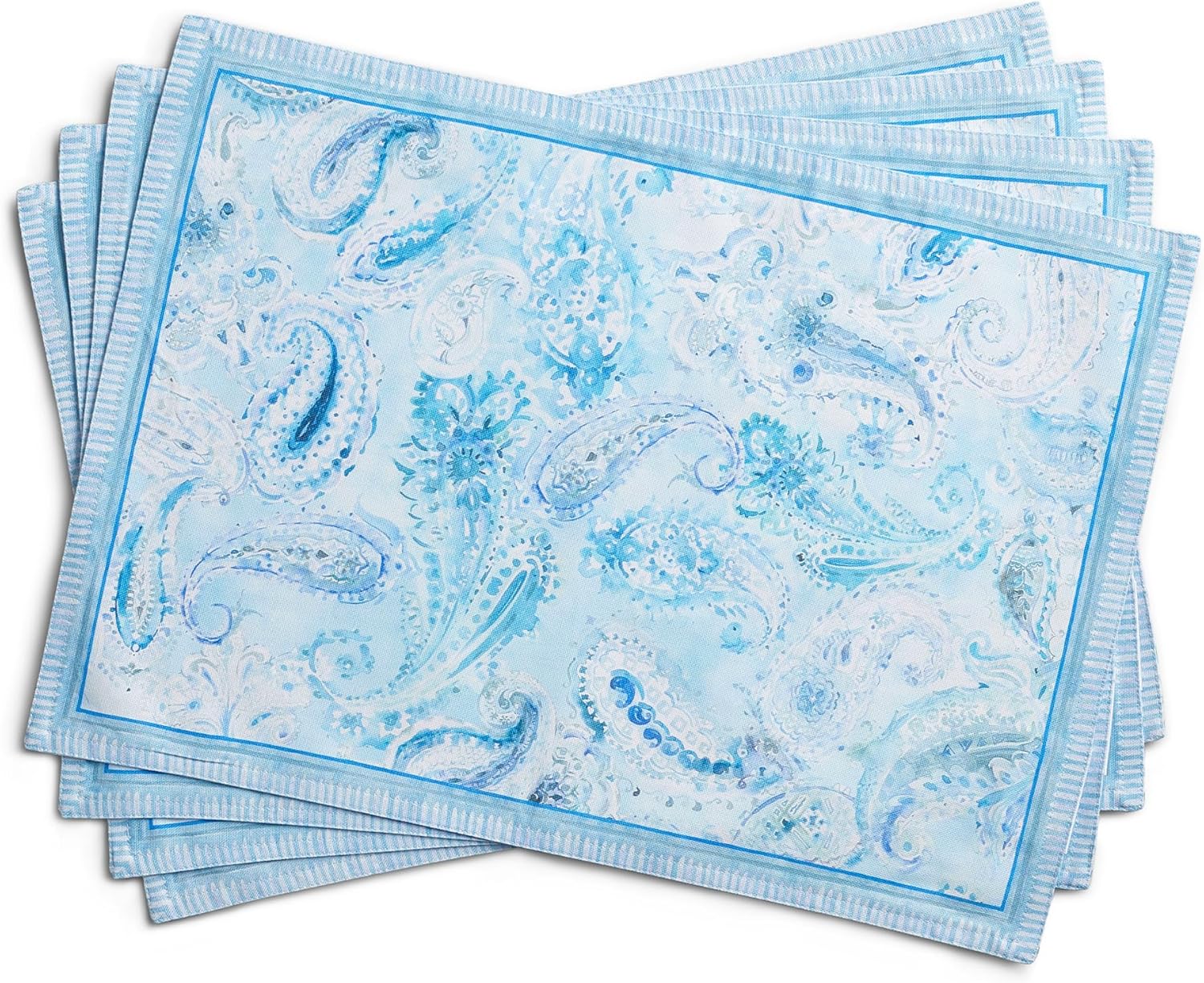 Maison d' Hermine Placemats Set of 4 100% Cotton Washable Cloth Place Mats Reusable Table Mats for Kitchen Dining Party Wedding Valentines Day Decorations Spring/Summer (Marquise, 13" x 19")