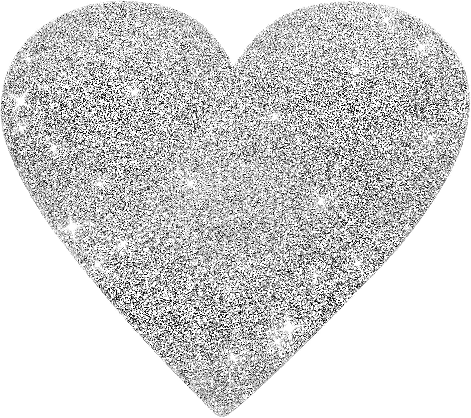 Pearl Round Placemat, 15-inch Anti-Slip Tablescapes Decorations Sparkling Bling Rhinestones Silver Placemat for Nightstand Tablecloths Centerpiece Standing T-Lights Candles Vases Mat