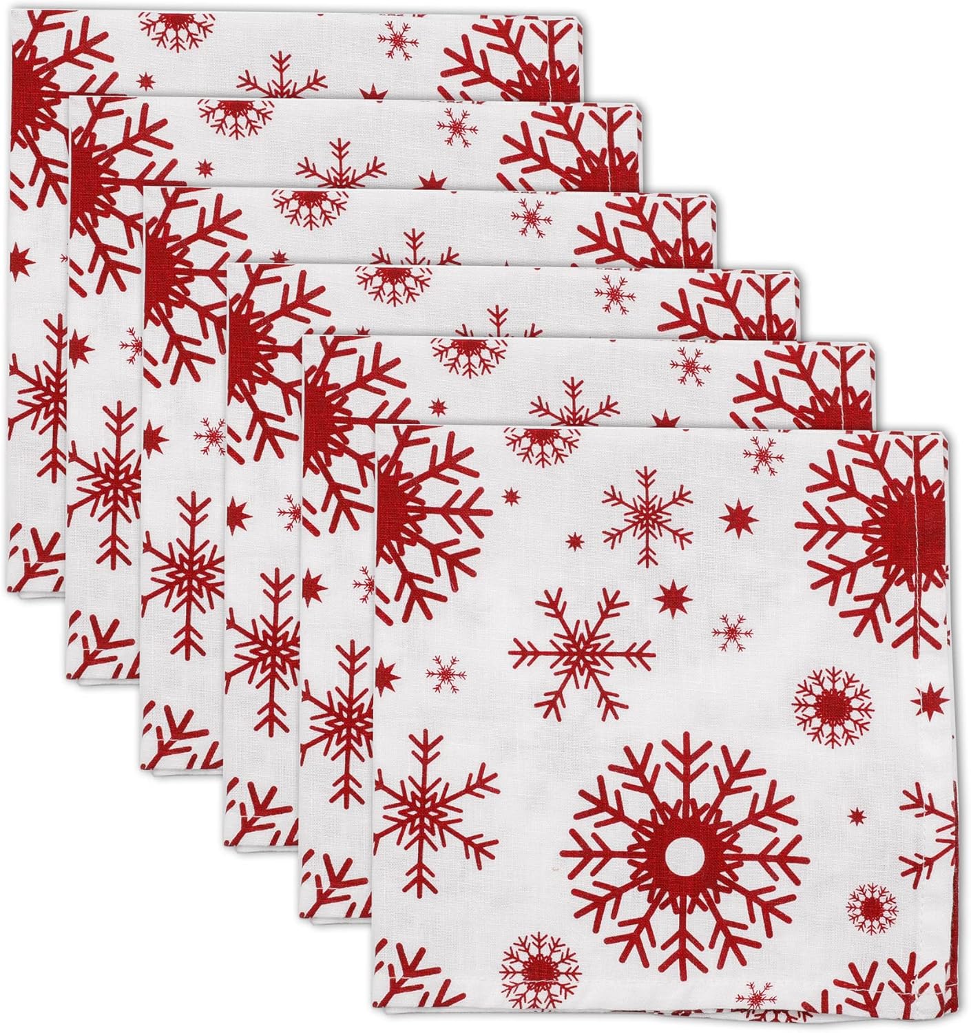 100% Pure Linen Napkins 18 x 18 Inch Natural - Set of 6 Pack Oversized Dinner Table Cloth Napkin, Washable for Home,Kitchen and Everyday Use