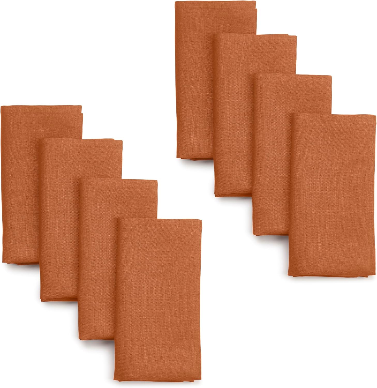 D'Moksha Homes Natural Linen Napkins 18 x 18 Inch - 100% Pure Linen Cloth Washable Dinner Napkins Set of 4 for Valentines, Spring, Easter