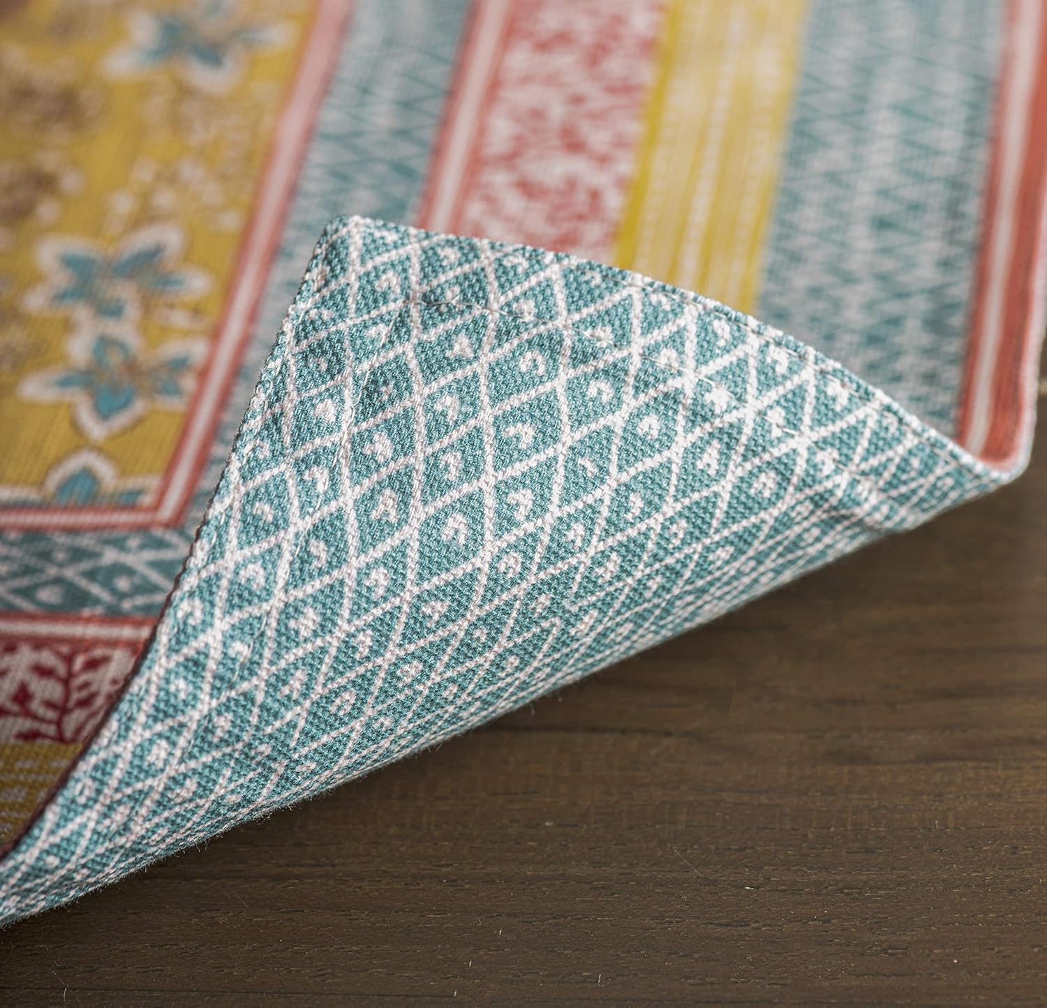 Maison d' Hermine Placemats Set of 4 100% Cotton Washable Cloth Place Mats Reusable Table Mats for Kitchen Dining Party Wedding Valentines Day Decorations Spring/Summer (Marquise, 13" x 19")