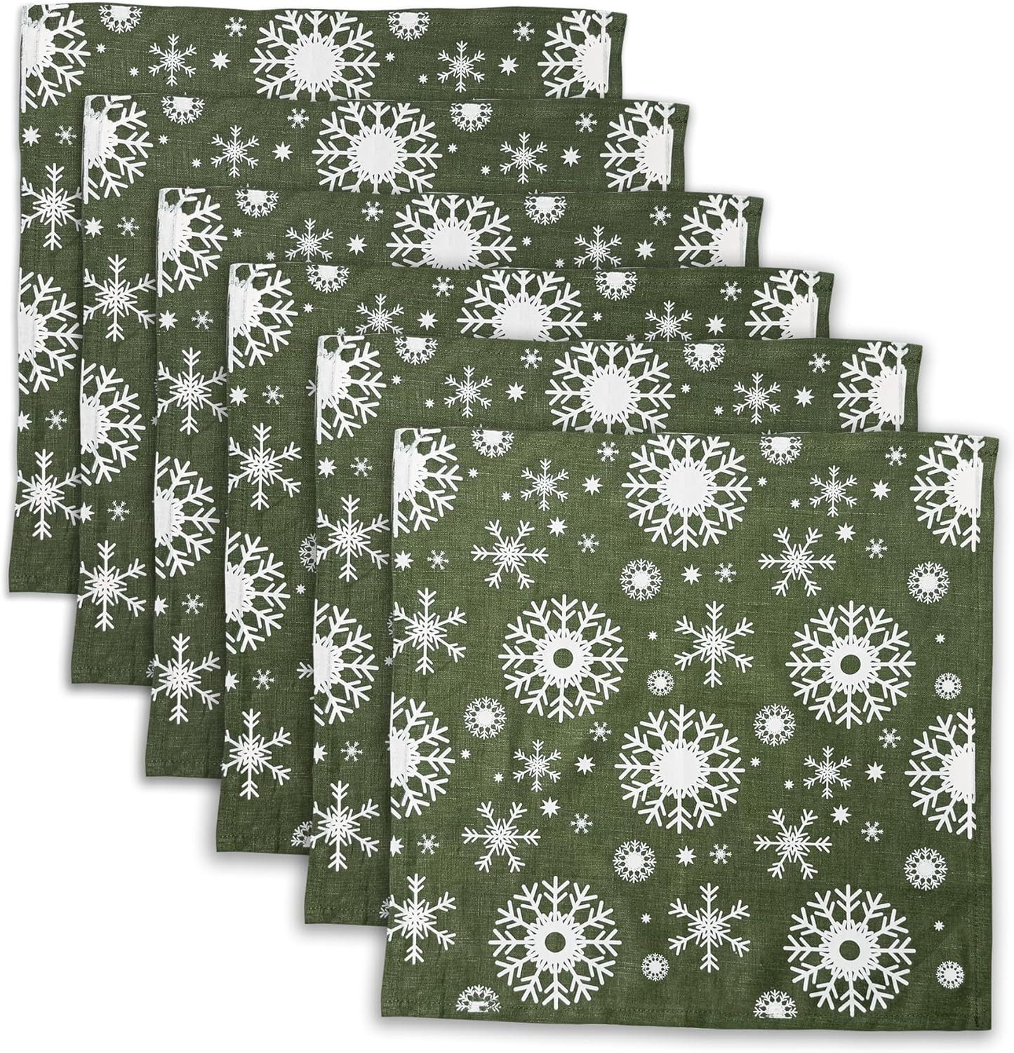 100% Pure Linen Napkins 18 x 18 Inch Natural - Set of 6 Pack Oversized Dinner Table Cloth Napkin, Washable for Home,Kitchen and Everyday Use