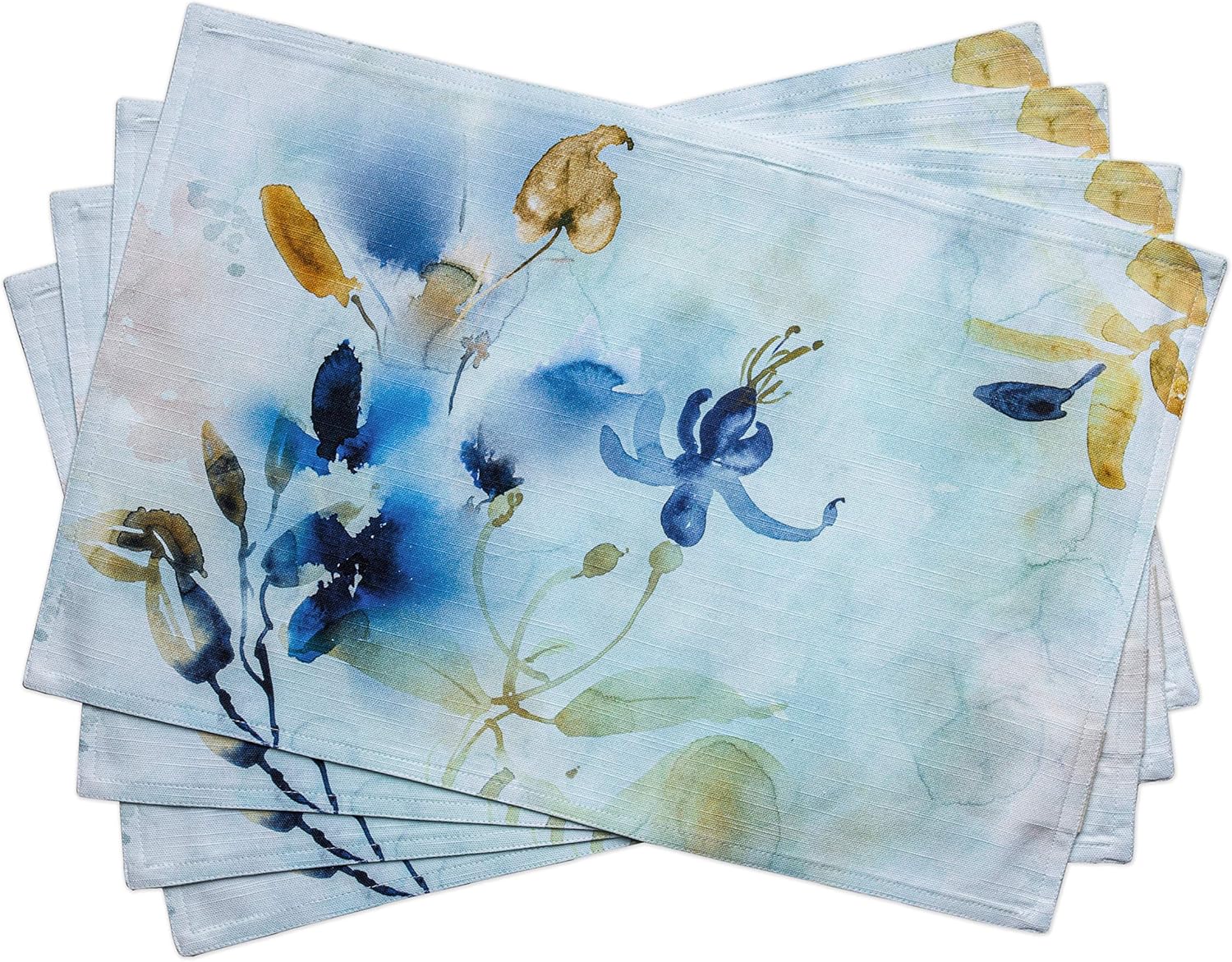 Maison d' Hermine Placemats Set of 4 100% Cotton Washable Cloth Place Mats Reusable Table Mats for Kitchen Dining Party Wedding Valentines Day Decorations Spring/Summer (Marquise, 13" x 19")