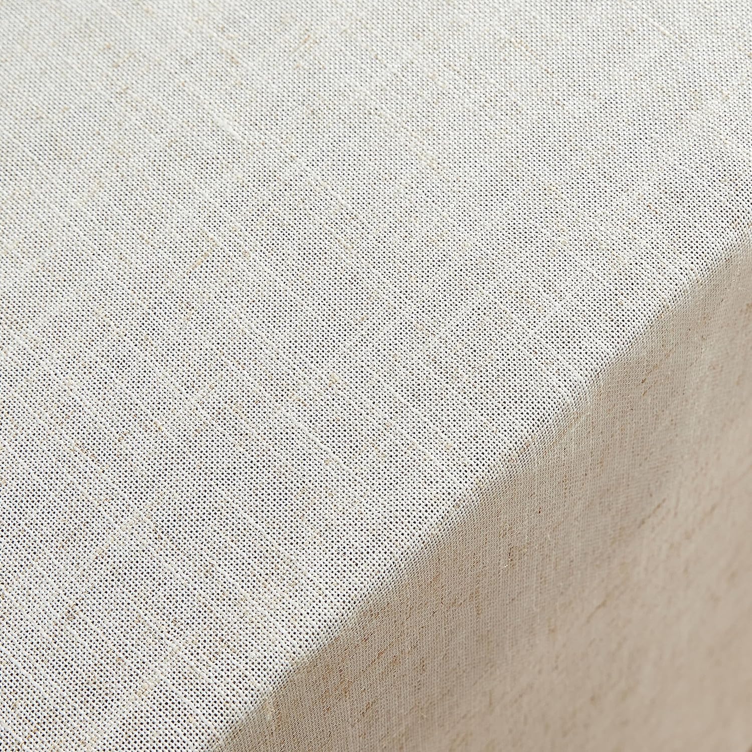 Laura Ashley Dothan Luxury Linen Blend Tablecloth for Formal Dining, Holiday, Wedding or Party, 60" x 144", Taupe